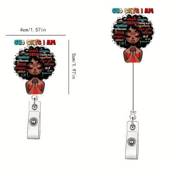 Inspirational Retractable Badge Holder (SKU#0460) - Picture 5 of 5